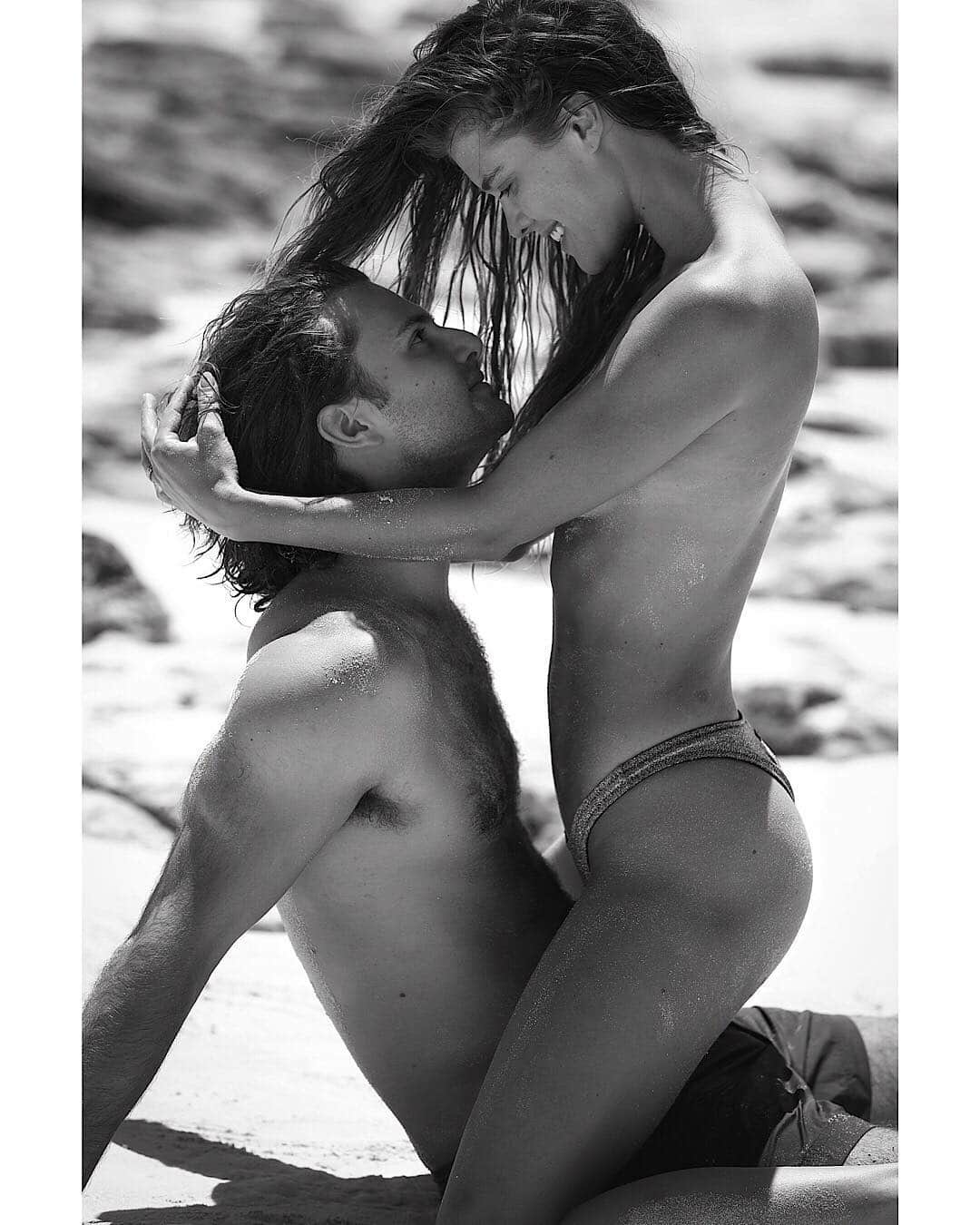 ニーナ・アグダルのインスタグラム：「Sometimes I poke his face while he’s sleeping to make sure he’s real. ❤️」