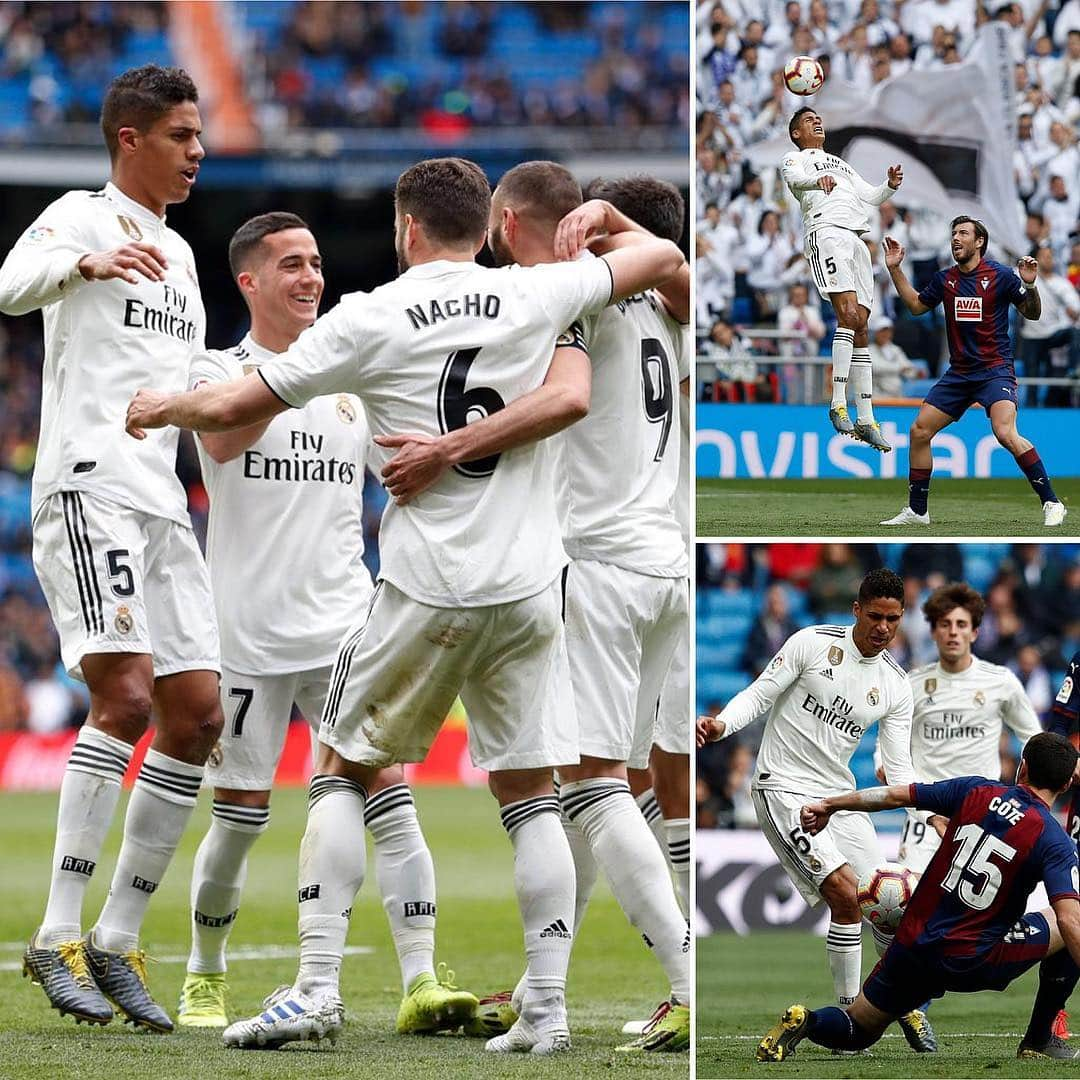 ラファエル・ヴァラーヌさんのインスタグラム写真 - (ラファエル・ヴァラーヌInstagram)「🏁💥⚽️⚽️ #HalaMadrid #TeamVarane」4月7日 2時11分 - raphaelvarane