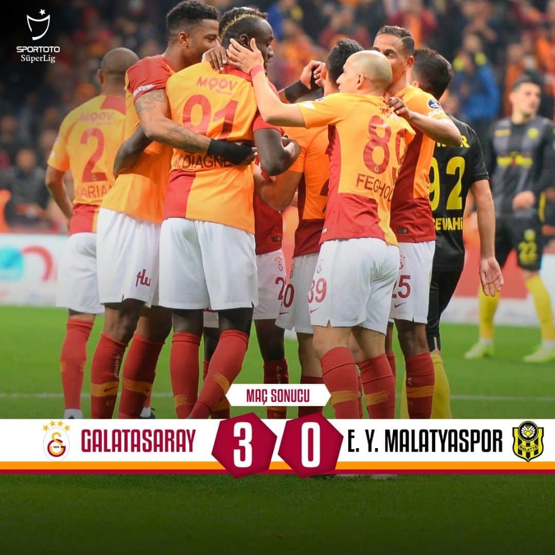 ガラタサライSKさんのインスタグラム写真 - (ガラタサライSKInstagram)「Maç sonucu: Galatasaray 3-0 Evkur Yeni Malatyaspor #GSvYMS 👏💪」4月7日 3時01分 - galatasaray