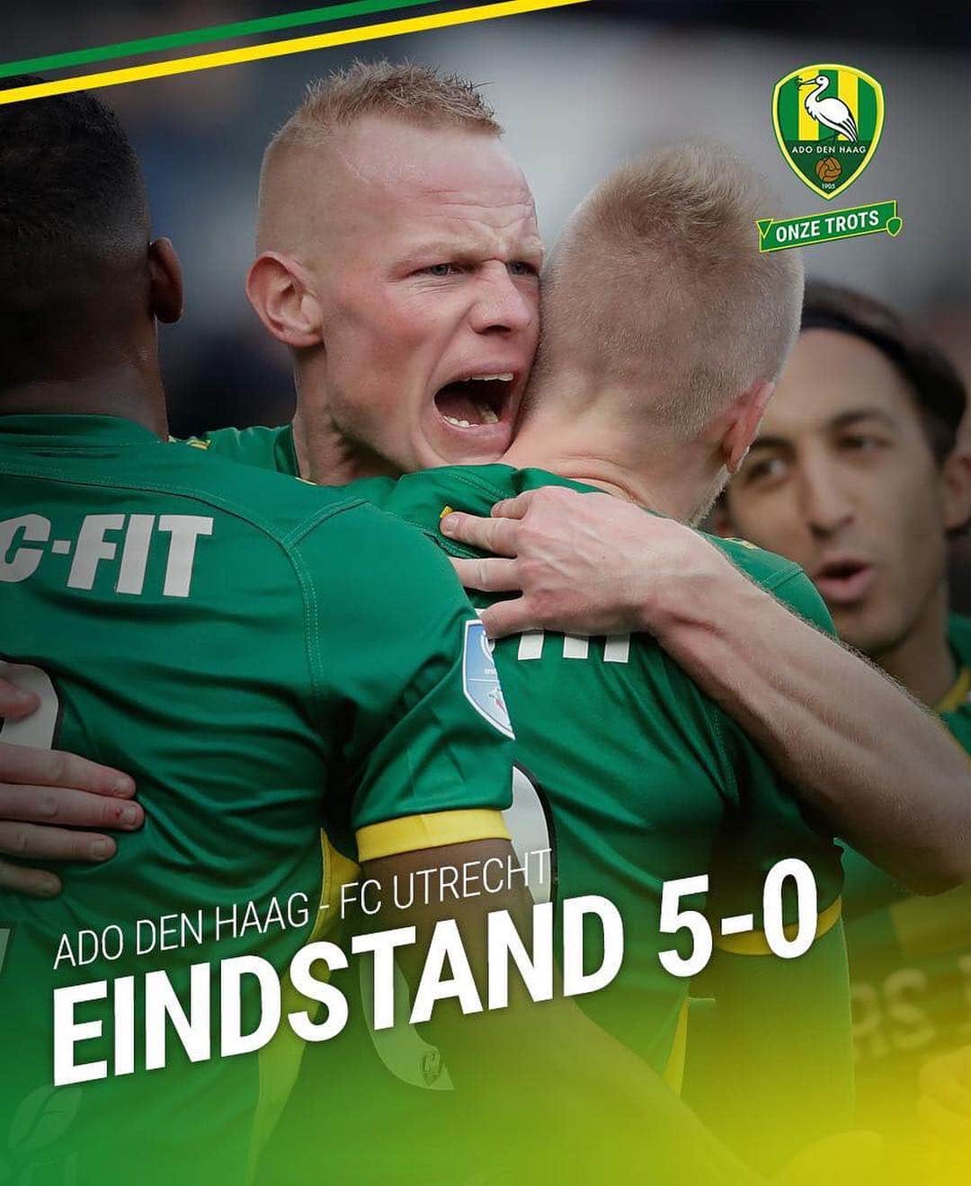 ADOデン・ハーグさんのインスタグラム写真 - (ADOデン・ハーグInstagram)「Het staat er echt! 5️⃣-0️⃣ Wat een heerlijke avond in het Cars Jeans Stadion! 🤩」4月7日 3時46分 - adodenhaag