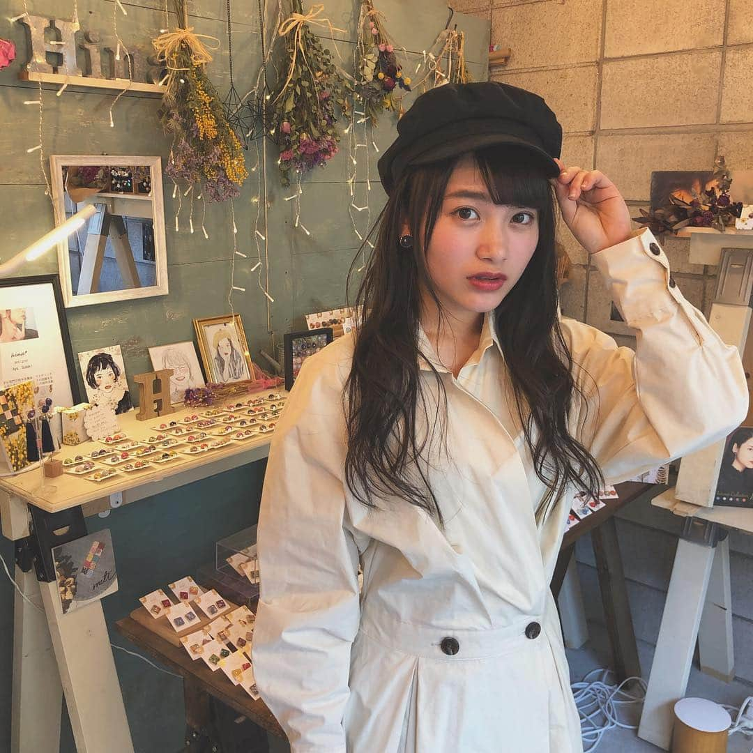 福田愛依さんのインスタグラム写真 - (福田愛依Instagram)「新しい春服☺︎❤︎ . .  最近、色んな系統の服を着て、 オシャレするのが楽しい！！ #春服 #キャスケット #アクセサリー#hina #恵比寿」4月7日 19時48分 - meii_cheer