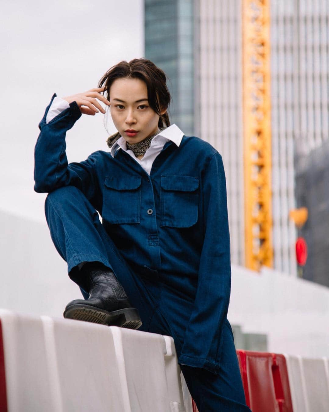 後藤早貴さんのインスタグラム写真 - (後藤早貴Instagram)「🧷 @gstarraw_jp @gstarraw 🧷 📸 @koba__photo  デニムのセットアップ、セットアップってだけで気持ちが引き締まります🖇  #gstarraw #gstar #me #gosaki #model #fashion」4月7日 19時55分 - gosakicchi