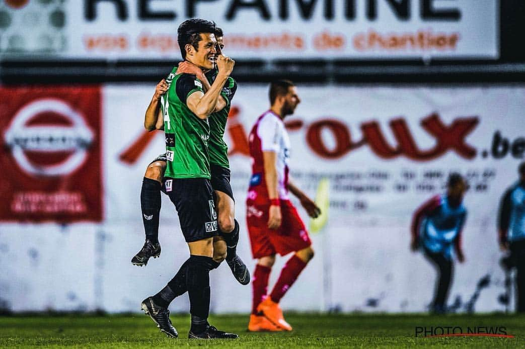 植田直通のインスタグラム：「、 ベルギー初ゴール🇧🇪 まだまだこれから。  My first goal in Belgium. I will continue to do my best for the team.  #CercleBrugge #初ゴール #チームの勝利が1番 #次も勝つ🐊」