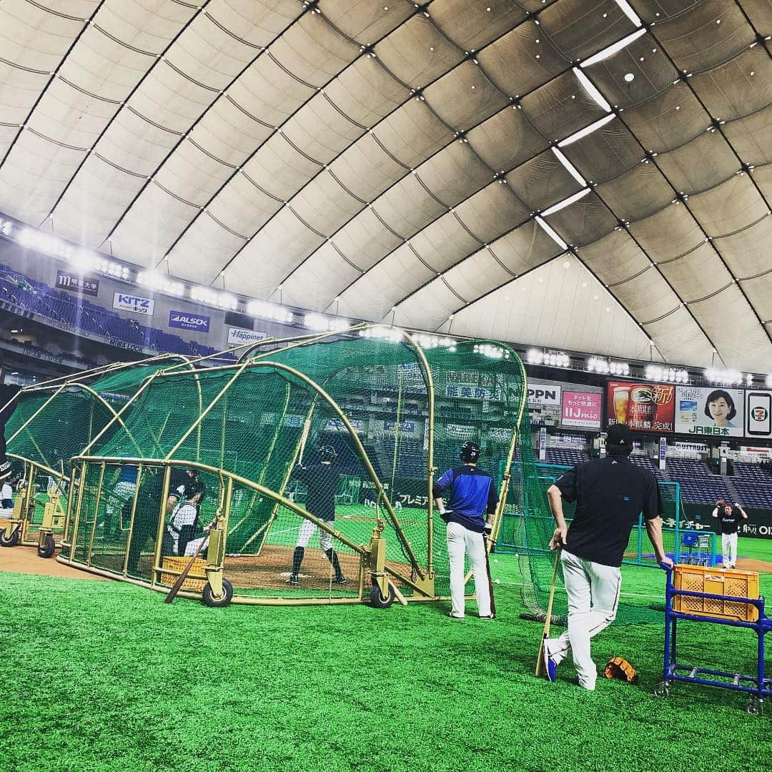 北海道日本ハムファイターズさんのインスタグラム写真 - (北海道日本ハムファイターズInstagram)「春の東京ドーム3連戦も今日でラスト！プレイボール は14時！ #lovefighters #飛び出せ新時代 #東京ドーム #勝ち越して#九州へ」4月7日 11時44分 - fighters_official