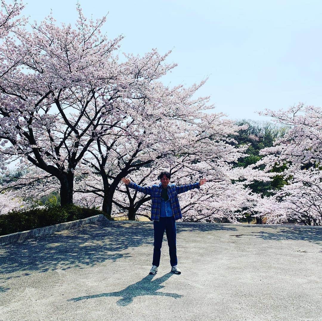 椎名桔平さんのインスタグラム写真 - (椎名桔平Instagram)「#神の手#WOWOW#桜 今日も朝から出勤。寒かった青梅でも、この2、3日で満開に。🌸」4月7日 11時54分 - kippeishiina