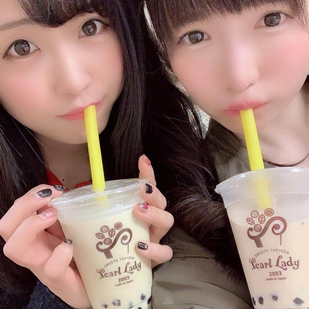 もえのあずきさんのインスタグラム写真 - (もえのあずきInstagram)「たぴぃ😋💓 #たぴおか #タピオカミルクティー #タピオカドリンク #タピオカ#パールレディ」4月7日 12時04分 - moeazukitty