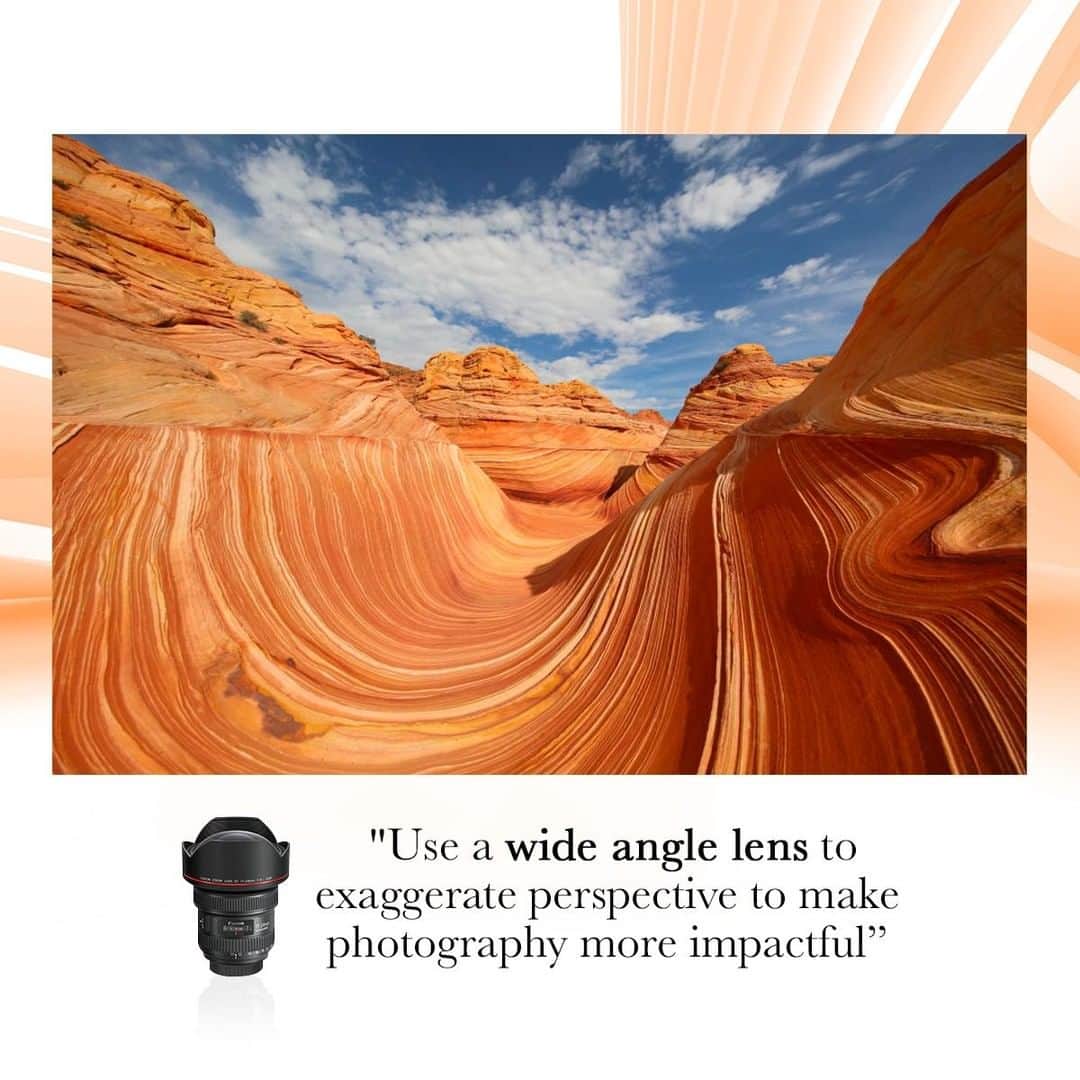 Canon Asiaのインスタグラム：「A wide angle lens has a focal length that is 35mm or less and can capture a field-of-view that is wider than what the human eye can see. A wide angle lens can also make nearby objects look bigger and nearer, and faraway objects look smaller and even further away⛰️ • A picture tells a thousand words, that's why using a variety of lenses can help you tell different stories of the same scene. Want to know how you can best use your wide angle lens? Head to the link in our bio!  #canonasia #photography #lenstip #wideangle #wideanglelens #fieldofview #focallength」