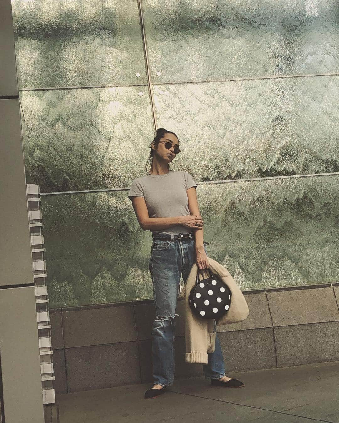 竹下玲奈さんのインスタグラム写真 - (竹下玲奈Instagram)「Tしゃつ......,.プチバトー denim......,.....yanuk bag......,.......,.アニエス・ベー」4月7日 14時37分 - renatakeshita