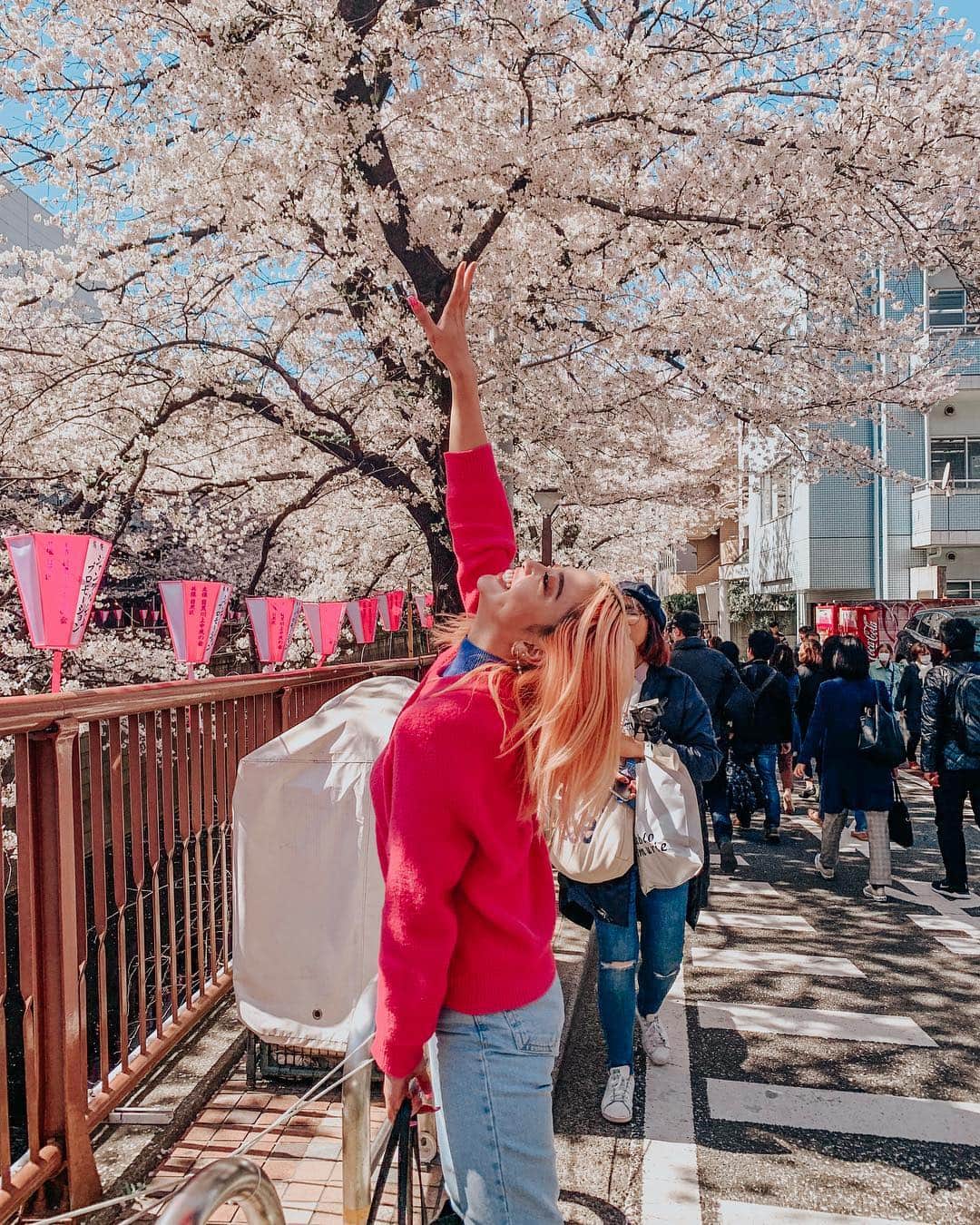 植野有砂さんのインスタグラム写真 - (植野有砂Instagram)「Sakura 2019🌸🌸🌸🌸🌸先週仕事の合間に桜と写真💗目黒川は毎日通るから毎日桜が見られて幸せ😌🌸 #sakura #cherryblossom #🌸」4月7日 16時21分 - alisaueno