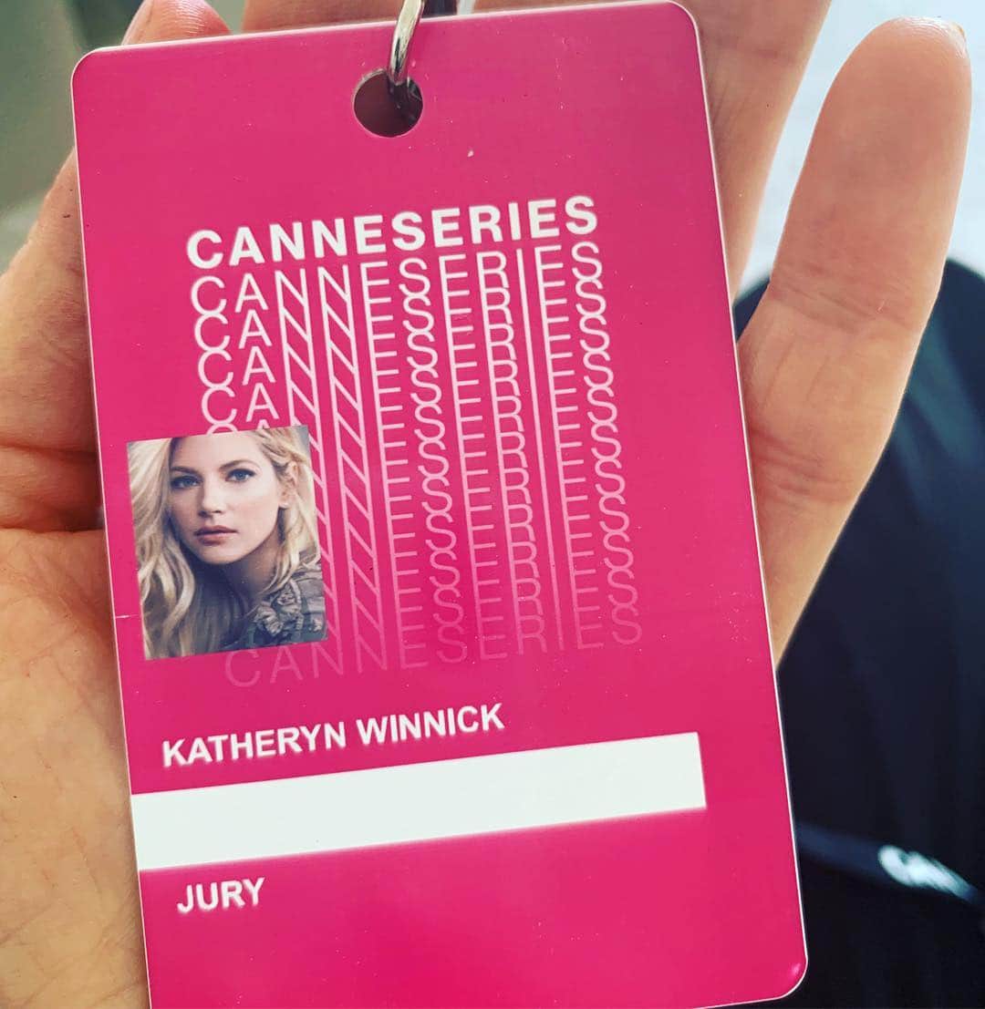 キャサリン・ウィニックのインスタグラム：「Day 2 of screenings.. Here we go! #Cannesseries #jury」