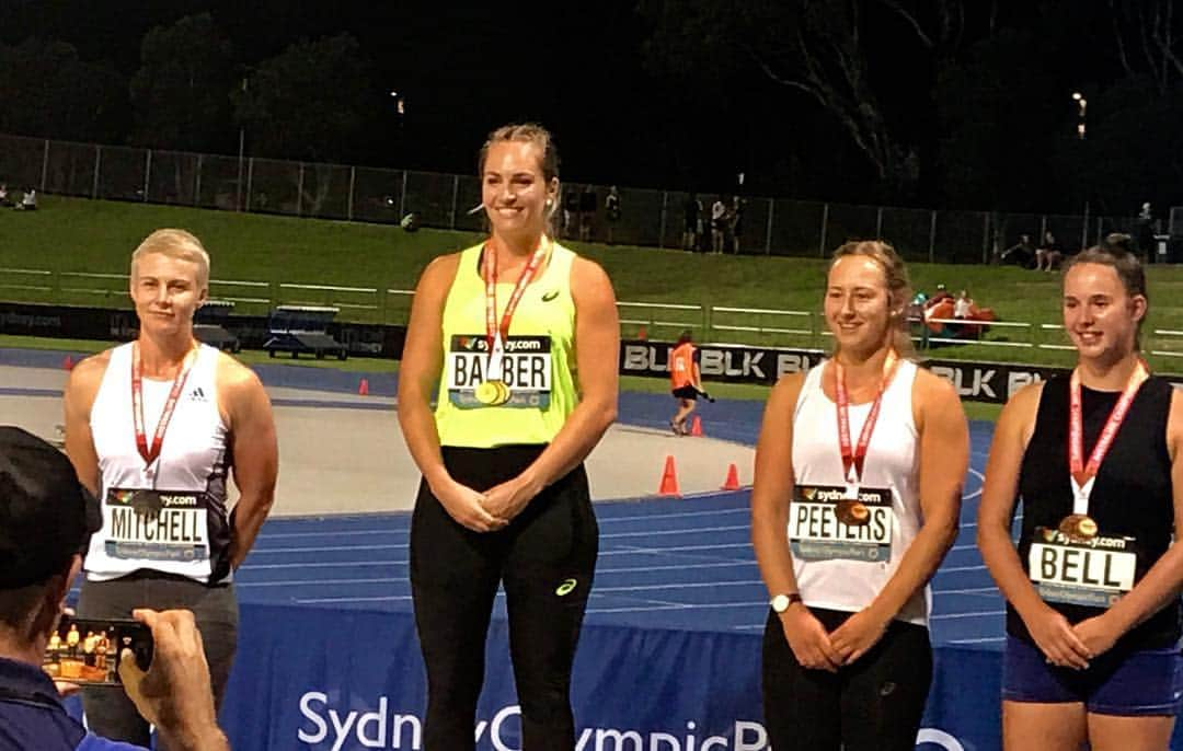 Tori Peetersさんのインスタグラム写真 - (Tori PeetersInstagram)「Finishing my season here in Sydney with a 🥉in the Women’s Javelin behind two pretty inspiring javelin throwers @kathmitchell7500 @kelsey_roberts 🤩 . . Thankful for the support I’ve received from everyone this season both on and off the track @coachds1 @skinsnewzealand @picspeanutbutter @athleticsnz @hpsportnz #mlt  #javelinthrower #girlonamission #strongwomen #womeninsport #throwlikeagirl」4月7日 16時35分 - tori_peeters60