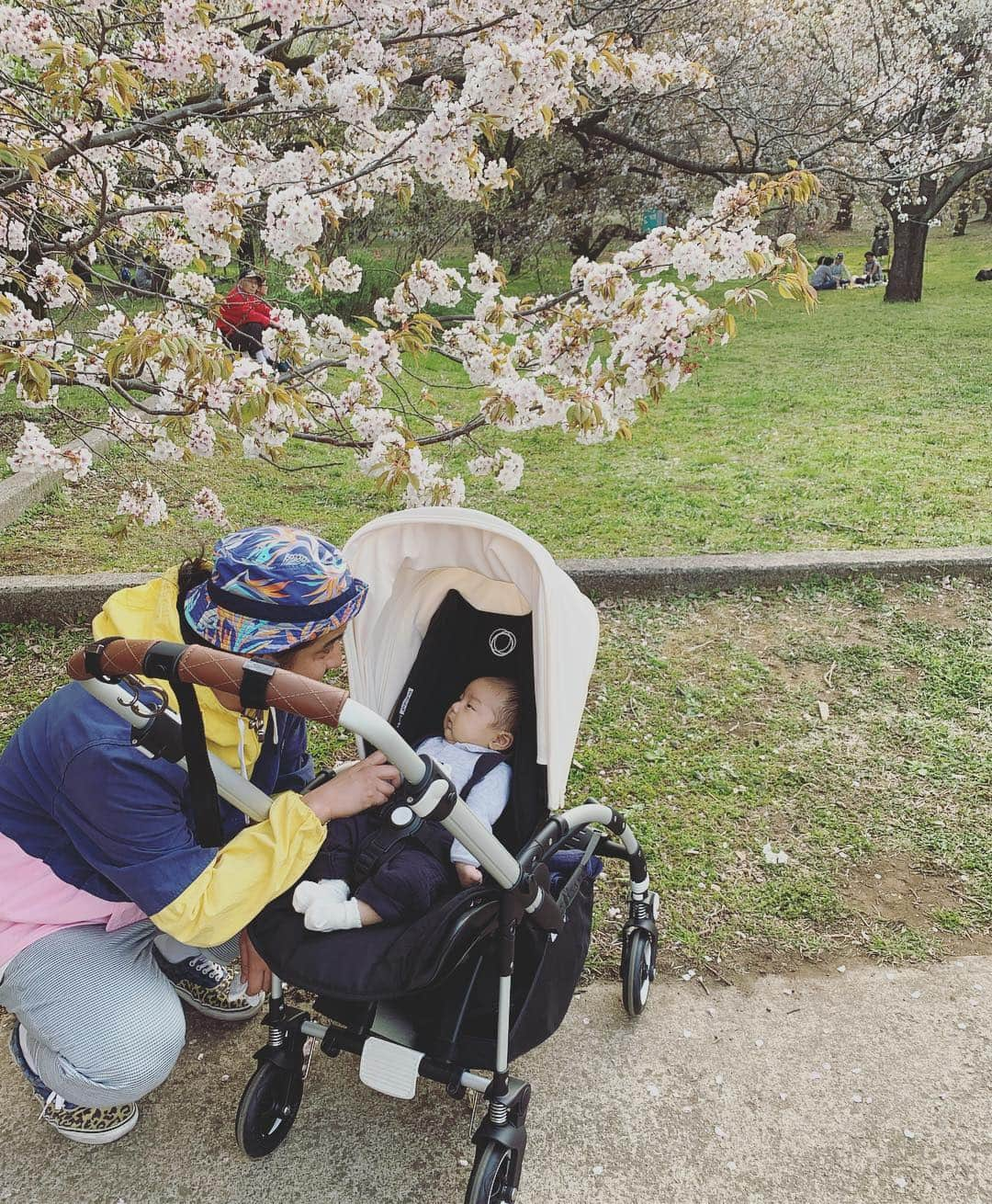 長屋なぎささんのインスタグラム写真 - (長屋なぎさInstagram)「家族3人でお散歩お花見♡ 今日はポカポカ暖かくて気持ちよかった♡  ______________________________________________________ #baby#babyboy#newborn#love#family#男の子ママ #息子#39週#誕生#赤ちゃん#あかちゃんのいる生活#出産#fashion#outfit」4月7日 18時58分 - nagisanagaya