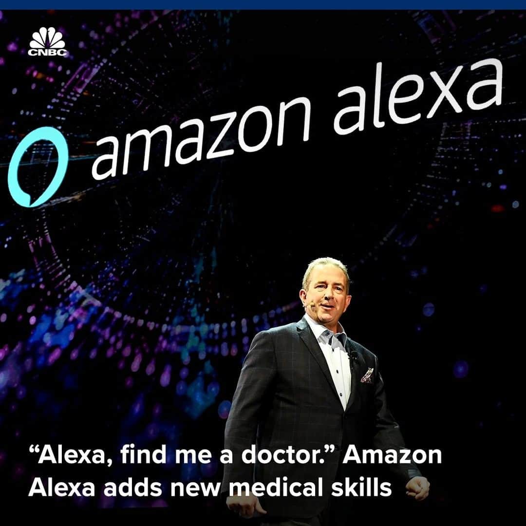 のインスタグラム：「Voice technology is heralded as a huge breakthrough in the healthcare field, and Amazon has taken an important step into the $3.5 trillion sector.⁣ ⁣ Now, Amazon Alexa can manage people’s health information, and answer requests like “Alexa, pull up my blood glucose readings.” That’s because the company can now sign agreements with health providers under HIPAA, which protects patients’ sensitive health information.⁣ ⁣ For seniors, kids and those with mobility problems, voice assistants could help manage medication, communicate with loved ones and alert emergency services.⁣ ⁣ To read more about how hospitals are already using voice assistants, click the link in bio.⁣ *⁣ *⁣ *⁣ *⁣ *⁣ *⁣ *⁣ *⁣ #health #healthcare #alexa #voiceassistant #ai #artificialintelligence #amazon #innovation #business #businessnews #cnbc⁣ ⁣」