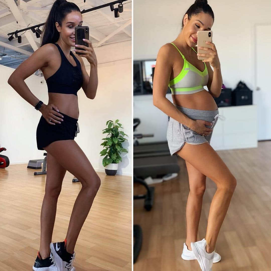 ケイラ・アイトサインズさんのインスタグラム写真 - (ケイラ・アイトサインズInstagram)「#pregnant 20 weeks vs 35 weeks!!! What would you like to see over on my page over the next few weeks? Comment below 💛💪 www.kaylaitsines.com/app #notlongtogo #35weeks3days」4月7日 20時53分 - kayla_itsines