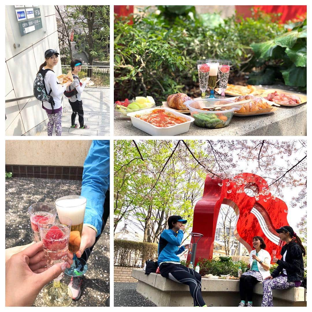 run+さんのインスタグラム写真 - (run+Instagram)「2019.04.07 ［#花見ラン → #お花見ランチ］ ・ 代官山→中目黒→目黒川→西郷山公園→郷桜美術館→代官山 をぐるっと6.20km ・ ゆるっと走った後は華やかなメニューが揃うピカールで食べ物調達して桜の下、気ままにお花見ランチ。 ・ 桜クロワッサン、甘じょっぱくてクセになる美味しさ(o^^o) みんなで何にするー？って言いながら選ぶのは、楽しくて準備がないから負担なくて気軽さが◎ ・ 今年の桜の見納め前に、今週末も 満喫 #お花見ラン ・ ご一緒頂いた皆さまありがとうございました！！ ・ ＊-------------------------------------------------＊ #RUNPLUS #ランニケーション #run➕ #run➕おいしい #run➕パワーチャージ #RUN詣 #run➕友達 ＊-------------------------------------------------＊ ・ #花見ラン #花見RUN #桜ラン ・ #花見  #桜 #ランニング #RUN #ゆるラン #走れるって幸せ ・ #ガーミン #ハシリマスタグラム #ハシリマシタグラム #走るひと #ランニケーション ・ #Runday #RunLovesLife」4月7日 21時21分 - runplus