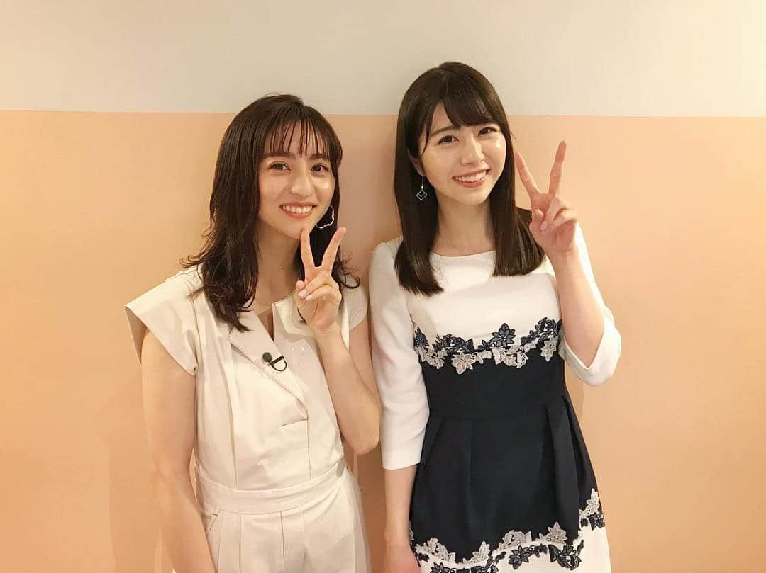 森山るりさんのインスタグラム写真 - (森山るりInstagram)「. 先日収録で堀田茜ちゃんと会えました♡ 実は知り合ったのは7年前くらいなんですよ〜 またオンエア日近くなったらお知らせしますね☺︎ . ワンピース▷@laisse_passe」4月7日 21時26分 - ruri_moriyama_official