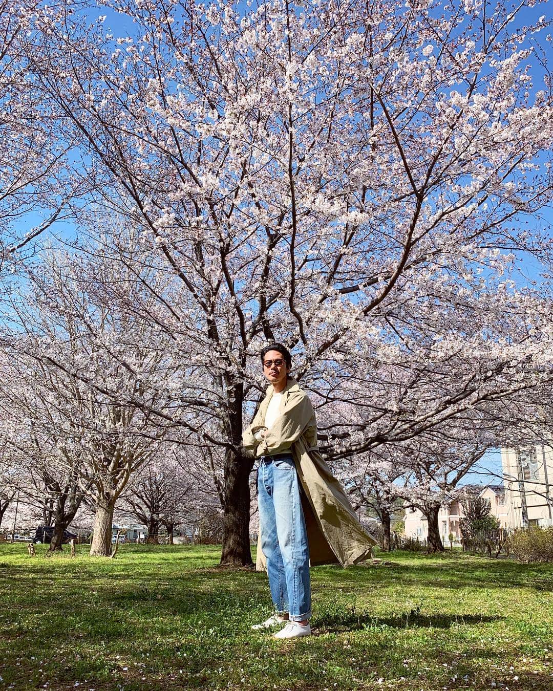 のインスタグラム：「"SAKURA breeze" ・ ・ Tap for brands ・ #poloralphlauren #levis #crown #mensstyle #mensstreetstyle #dapper #dappermen #gentleman #vintagestyle #vintagewear #mensclothing」