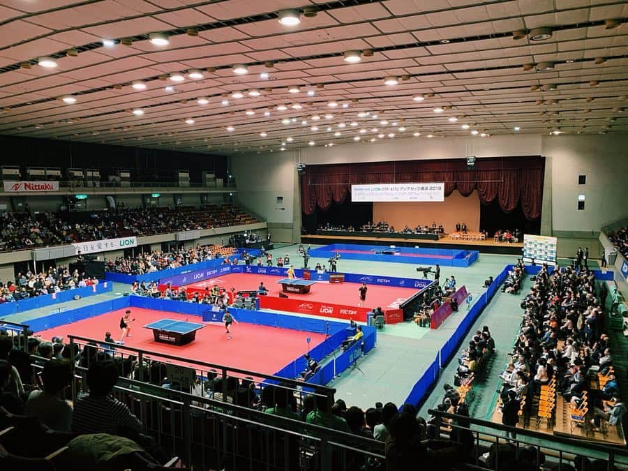 橘佳奈さんのインスタグラム写真 - (橘佳奈Instagram)「卓球 ITTF-ATTUアジアカップ🏓 _ 初観戦してきました。 ほんとに、まぢでカッコいい。 _ 選手の動く範囲が卓球台からこんなに遠くから打つの？ってくらい動くし、ラリーなんて、ほんと瞬きするの忘れて乾いて涙出るくらい見入っちゃう。 _ 選手の点を取った喜びや取られた時の悔しさ、そういう姿を見れるのもリアルタイムで観れる特権だよね。 一生懸命な姿、勝負してる姿、凄く刺激をもらえた。 そして卓球したくなる。笑 _ 実は、卓球ブランドTSP(今のVICTAS)は私のおじいちゃんのお姉さん夫婦が創設者。 卓球のピンポンを作るところから始まり、卓球台やラバーなど作ってたらしい🏓 だからおじいちゃんも、お姉さん夫婦と一緒にやってたんだよと昔から聞いてたんだけど、 この日改めて、歴史あるTSPにおじいちゃんや親戚が関わっていたんだと思うと凄くご縁を感じちゃった。 _ なので、記念にピンポン頂きました。今度おじいちゃんのところに持っていこ😌 _ #卓球 #アジアカップ #TSP #ヤマト卓球 #VICTAS #張本選手 の生 #チョレイ に感動 #石川佳純選手 #かっこよすぎて惚れました #丹羽選手 #あまり感情出さないのにたまにキメるとちっちゃくガッツポーズするのが素敵 #平野美宇選手 #とにかく感情表現がほんと可愛かった」4月7日 22時01分 - tachibana__kana