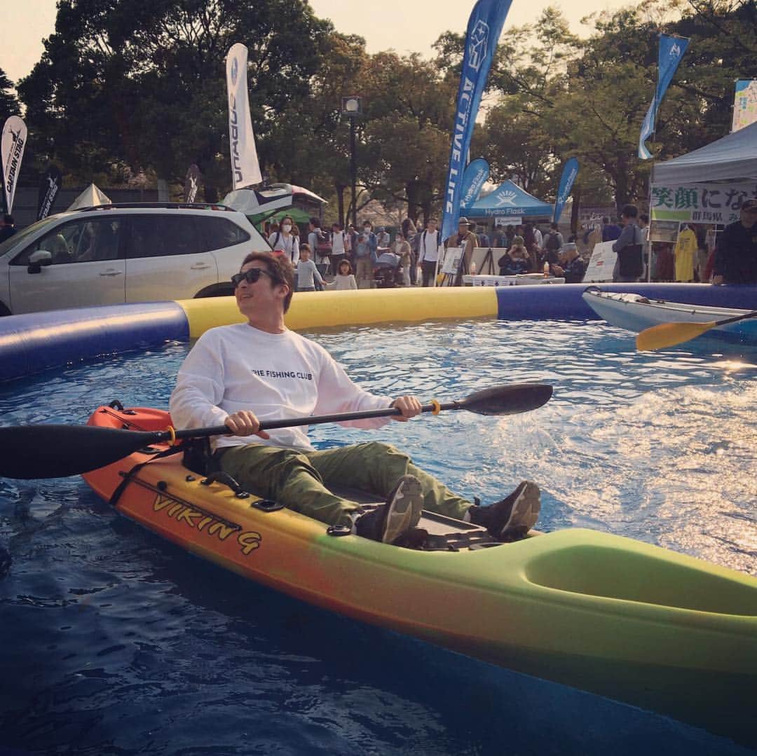 井手大介のインスタグラム：「欲しいなあカヤック。 #outdoordayjapan #アウトドアデイジャパン #vikingkayak」