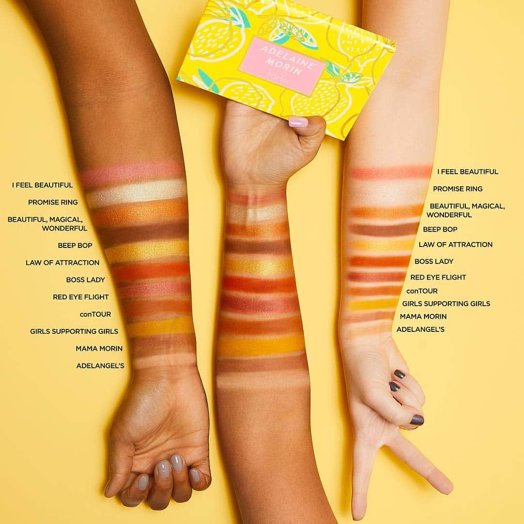 Tarte Cosmeticsさんのインスタグラム写真 - (Tarte CosmeticsInstagram)「IT'S HEREEEEEEEE‼️ Our LIMITED-EDITION #Adelainextarte eye & cheek palette is NOW AVAILABLE online & in-stores @ultabeauty & ON TARTE.COM! 💛🌻 This brand new beauty has: 🍋9 creamy, super blendable eyeshadows in freshly picked tones 🍋1 highlighter 🍋1 blush (rosy pink shade) SWIPE FOR SWATCHES 👉 @adelainemorin #crueltyfree #doubledutybeauty #GirlsSupportingGirls」4月7日 22時46分 - tartecosmetics