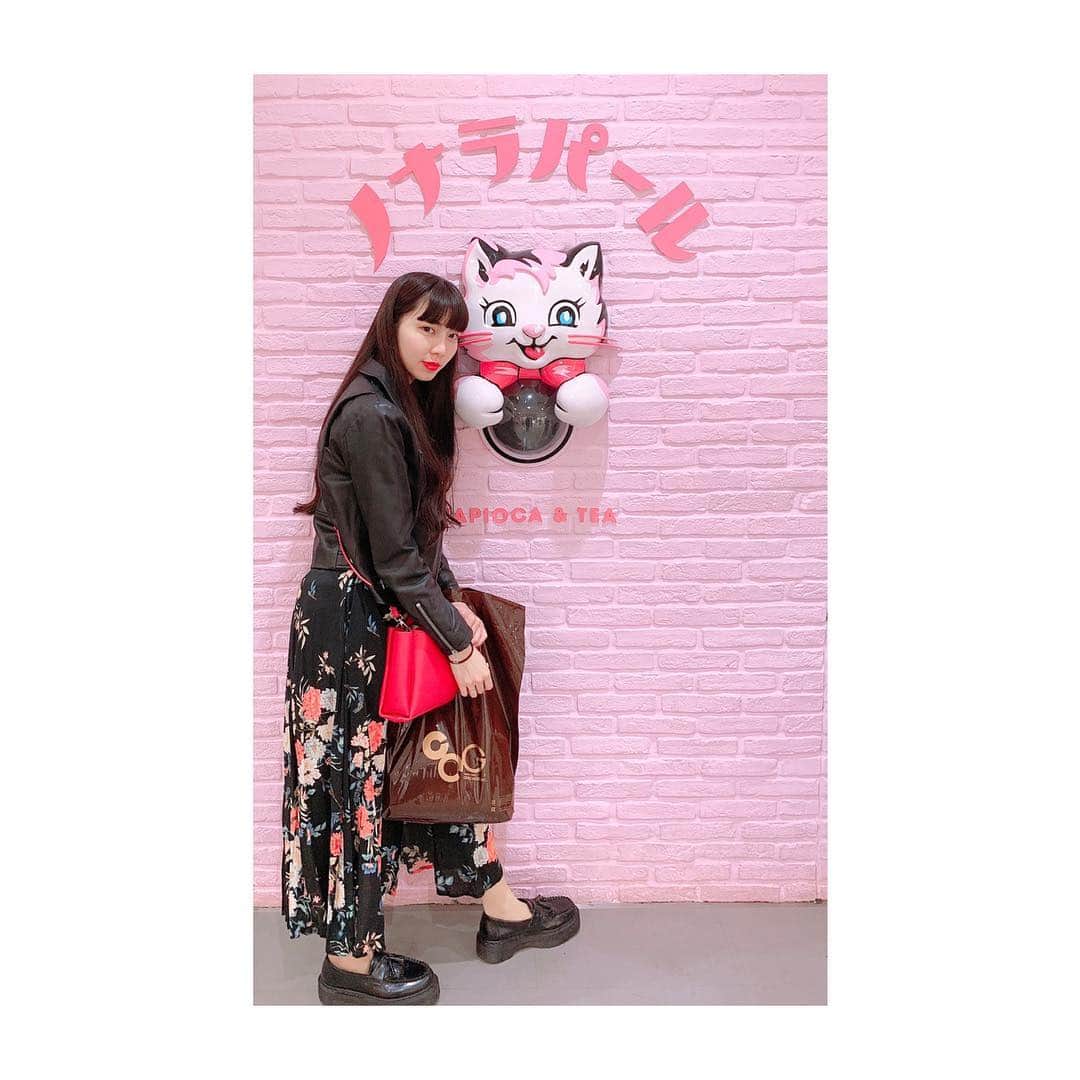 若村柚那さんのインスタグラム写真 - (若村柚那Instagram)「行きたかったタピオカ🦄💓🌸🍭🍬🎀 #tapioca #Harajuku #kawaii #cat #nonarapearl #tea #cute #pink #lovely #girl #actress #awesome #yolo #outfit #ootd #ノナラパール」4月8日 0時44分 - yuzuna_517