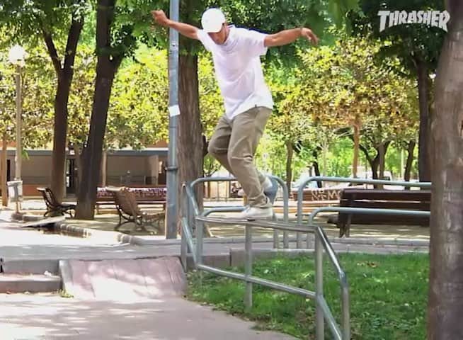 スラッシャーのインスタグラム：「Non-stop face-melters @carlosribeiro91 😱 Watch his ‘All for You’ part on ThrasherMagazine.com 📡 🎬 @primitiveskate @alan_hannon」