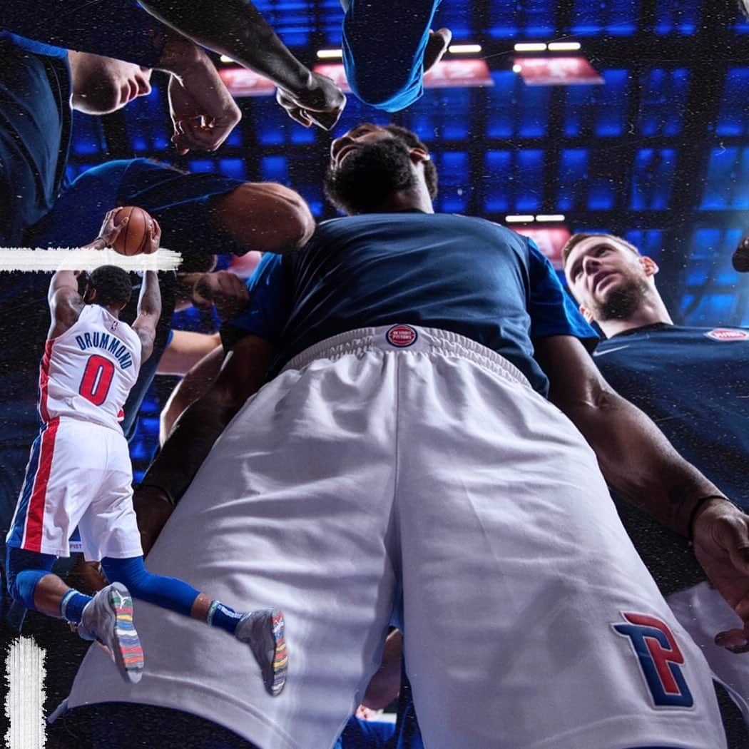 アンドレ・ドラモンドのインスタグラム：「let’s get straight too it —🦍 #detroitbasketball」