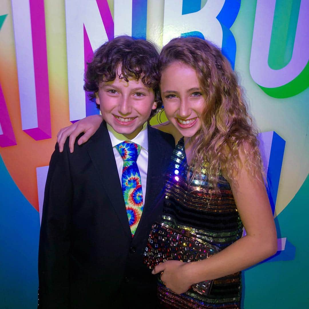 オーガスト・マトゥーロのインスタグラム：「😁 Cheesin’ hard because it was an #Augva reunion at the Disney #RainbowBall 🌈  Thank you @disneyanimation @disneychannel」