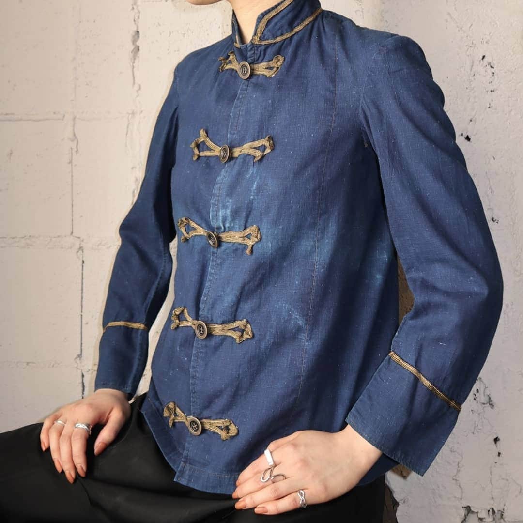 吉祥寺 古着屋 Orfeoのインスタグラム：「1930～40's Vintage Indigo Jacket  #Orfeo #Kichijoji #Tokyo #vintage #used #fashion #coodinate #outfits  掲載商品のお問い合わせはメールにて承っております。コメント、DMでのお問い合わせは受け付けておりませんのでご了承ください。」