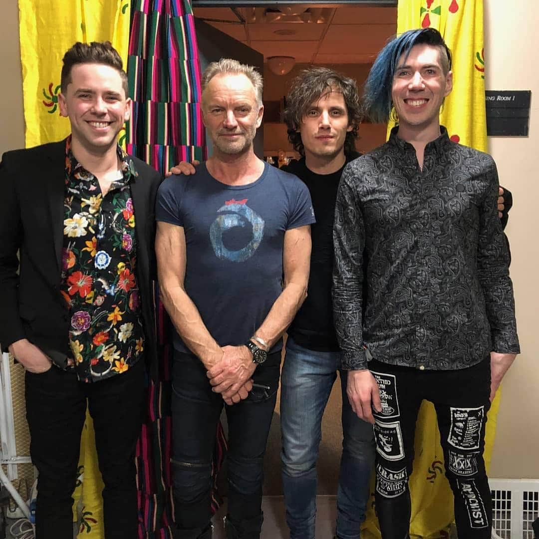 スティングさんのインスタグラム写真 - (スティングInstagram)「Lovely to see the gents of @mtrenchofficial at tonight’s performance of “The Last Ship” #Repost @joshramsayofficial @mattwebbmt @royce_whittaker」3月15日 13時02分 - theofficialsting