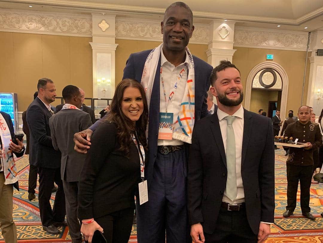 WWEさんのインスタグラム写真 - (WWEInstagram)「@stephaniemcmahon & @finnbalor had a blast at tonight’s @worldgamesad Opening Ceremonies in Abu Dhabi! #BeUnified」3月15日 4時59分 - wwe