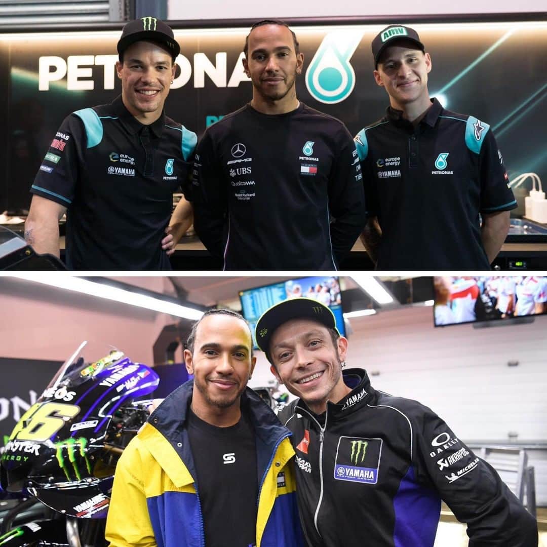 MotoGPさんのインスタグラム写真 - (MotoGPInstagram)「#F1 meets #MotoGP 🏁 // Last weekend, @lewishamilton was blown away by the #QatarGP 🇶🇦 This weekend, the five-time @F1 world champion returns to his day job! 🏎️ Good luck to all the drivers competing at the #AusGP! 🇦🇺 #Motorcycle #Racing #Motorsport」3月15日 6時00分 - motogp