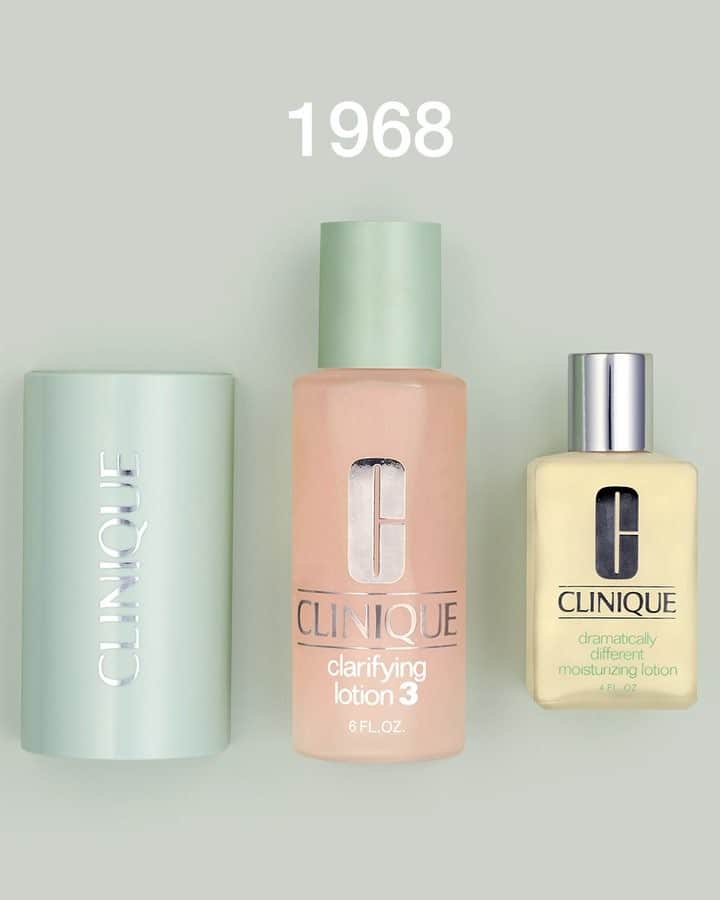 のインスタグラム：「Often imitated, never duplicated. 3-Step revolutionized the beauty industry in 1968, as the first 100% fragrance-free, dermatologist-developed and customizable skin care system. Click the link in our bio for an inside look at the making of an icon—and how it creates great skin in 10 days. #Clinique #skincare #parabenfree #fragrancefree #happyskin」