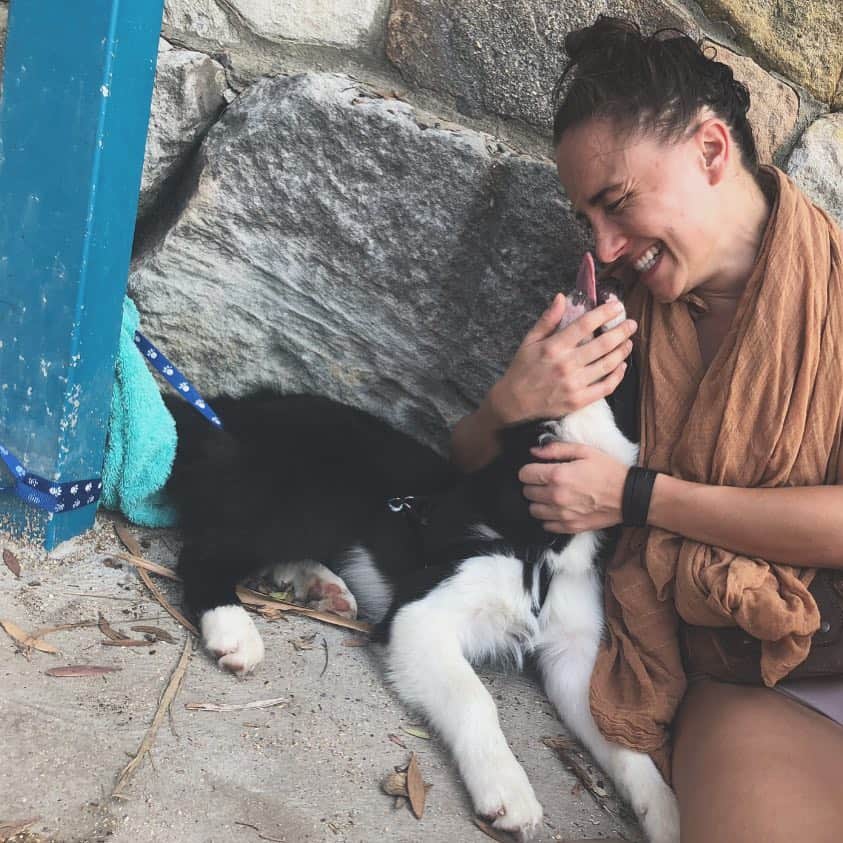 ブリアナ・エヴィガンのインスタグラム：「Miss this little one... my happy place is definitely with animals ❤️」