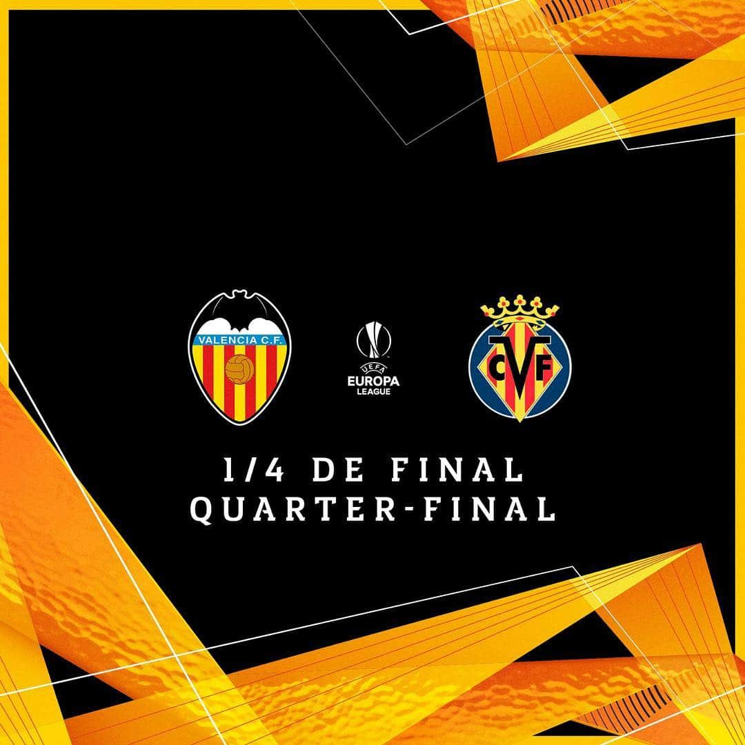 バレンシアCFさんのインスタグラム写真 - (バレンシアCFInstagram)「🇪🇺 @villarrealcf, nuestro RIVAL en 1/4 de la @europaleague 🔥 . ¡Con todo @valenciacf! . ¿Qué os ha parecido el emparejamiento❓ 🦇🖤 . #amuntvalencia #valenciacf #europaleague」3月15日 21時22分 - valenciacf