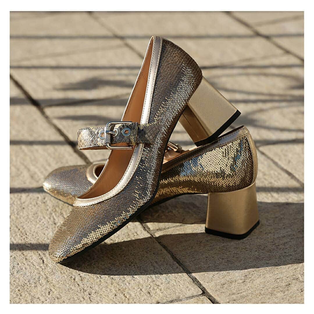 ジェオックスさんのインスタグラム写真 - (ジェオックスInstagram)「ALL THAT GLITTERS: Shine brighter than ever in glittery gold heels that will make a lasting impact. Reach glitter and #gold goals in formal look shoes that stand out from the rest! Discover our Geox SEYLA in golden #sequins.  Thanks to @saracroce98  #adv #geoxperience #geoxextraordinarynormalpeople #ss19」3月15日 21時15分 - geox