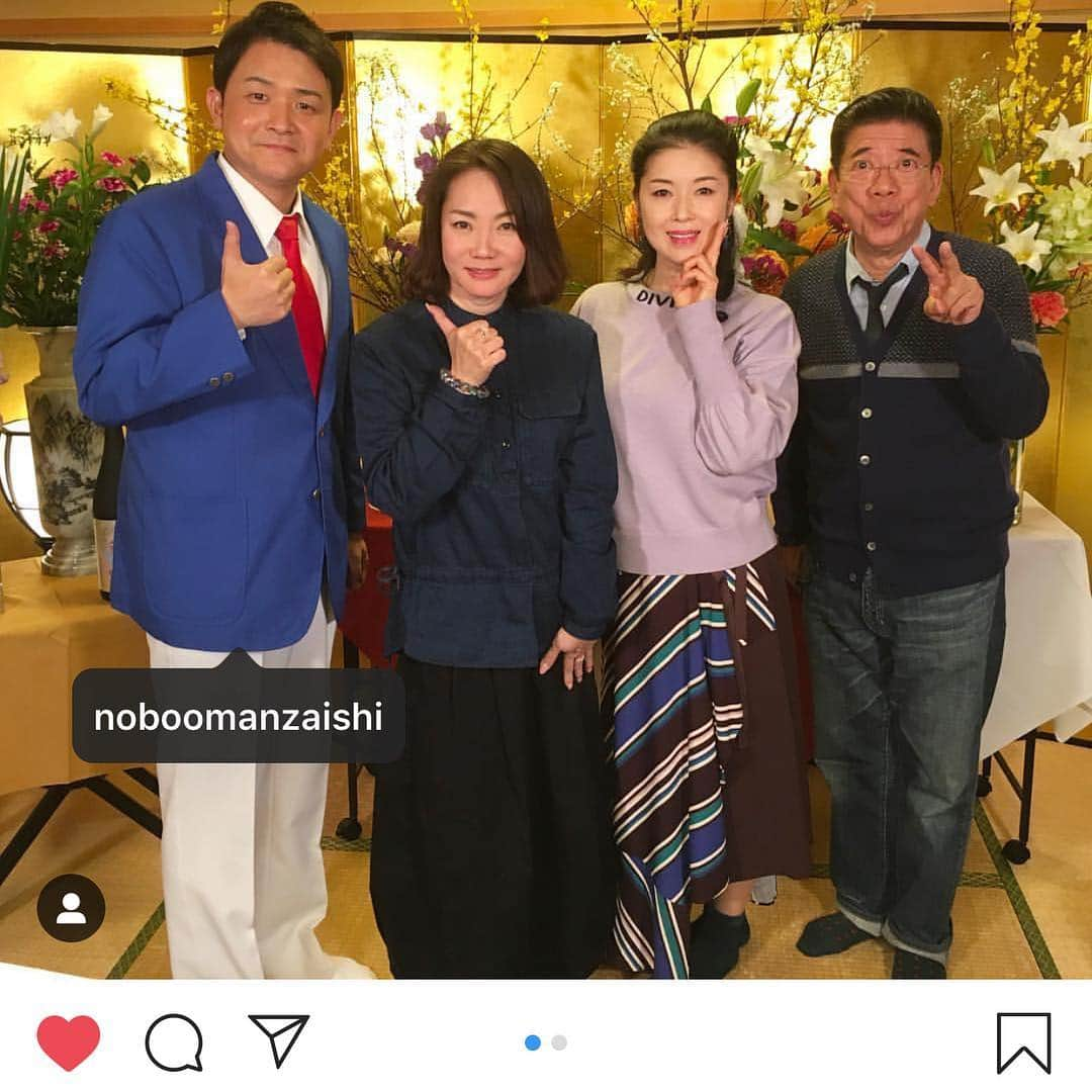 ノブ さんのインスタグラム写真 - (ノブ Instagram)「西川きよし師匠のほっこり旅。 ゲストは藤あや子さん、香西かおりさん。 年に一度の青ジャケット回し。 テレビ大阪3月16日土曜日。14時30から15時55分まで 観てねー！ @ayako_fuji_official  藤あや子さんインスタです！」3月15日 14時21分 - noboomanzaishi