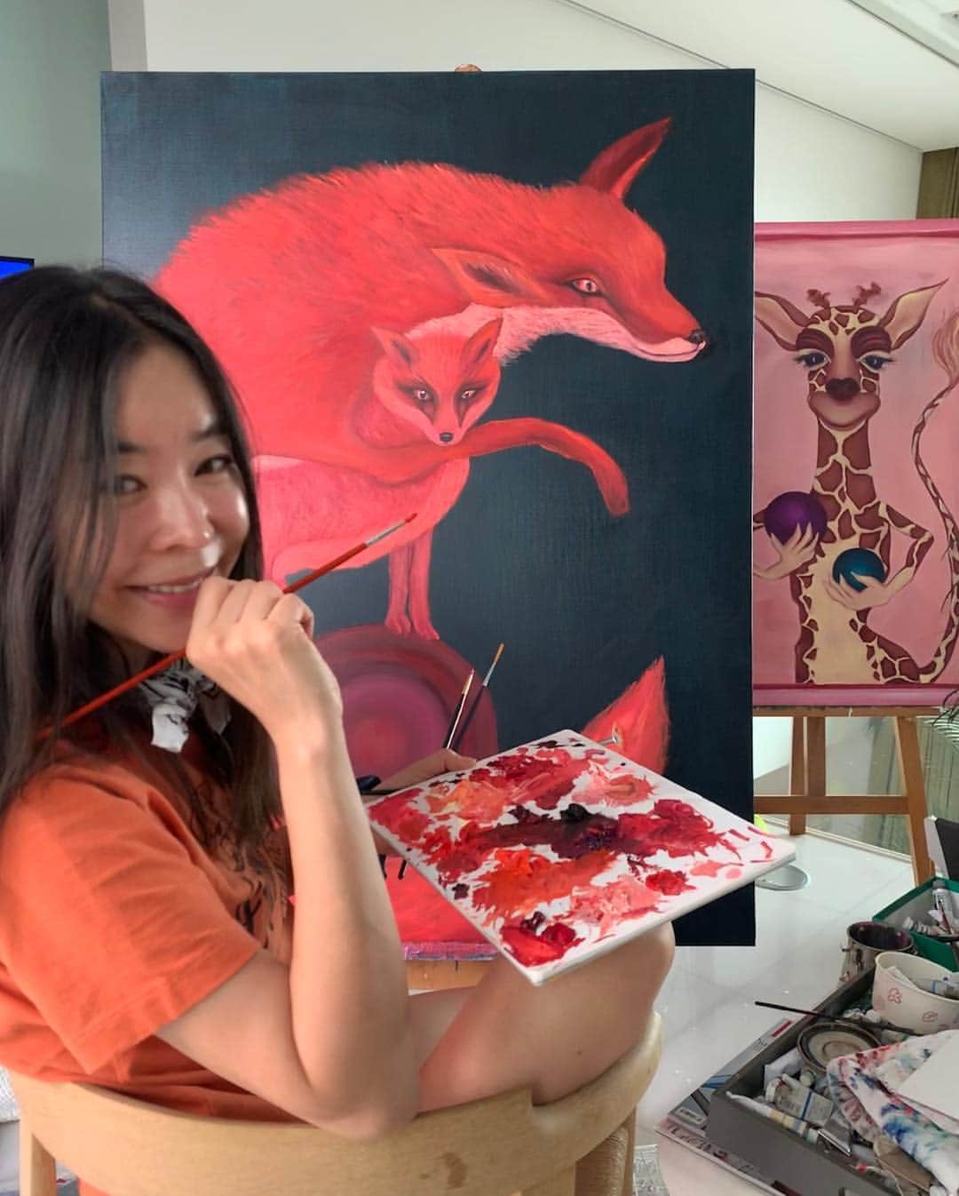 リー・ウネ・ヨンさんのインスタグラム写真 - (リー・ウネ・ヨンInstagram)「#이혜영 #🎨 “👩🏽‍🎨”」3月15日 16時10分 - leehaeyoung1730