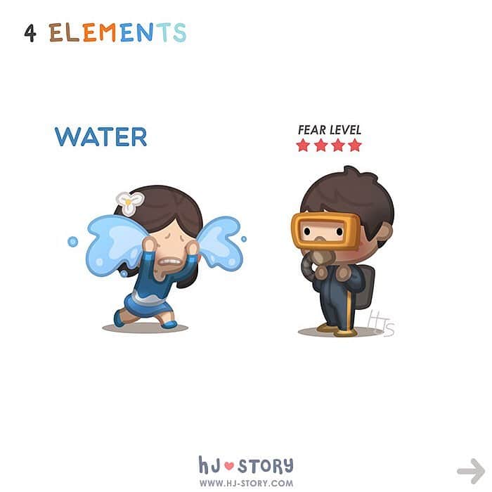 9GAGさんのインスタグラム写真 - (9GAGInstagram)「Which element is your worst fear 👻 Follow @couple for more #couplegoals - ✏ @hjstory.official - #couple #relationship #relationshipgoals #comic #elements #thelastairbender」3月15日 17時16分 - 9gag