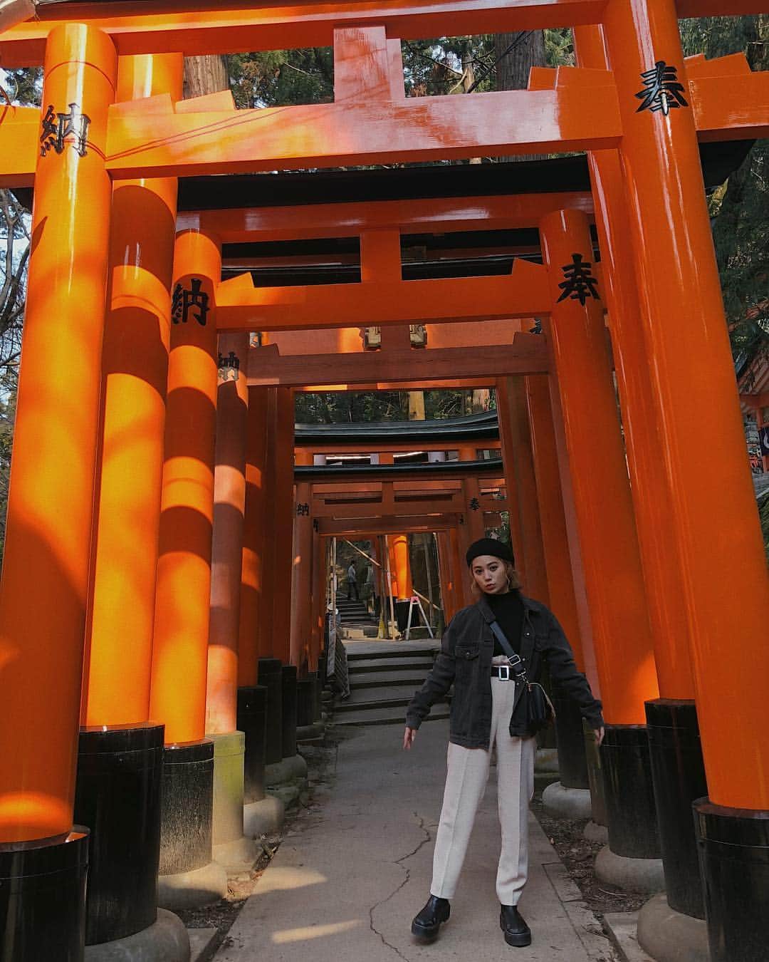 浪花ほのかのインスタグラム：「、 、 、 #状見稲荷大社  #京都 #観光 #神社」
