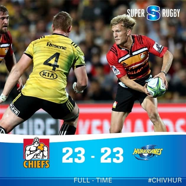 Super Rugbyさんのインスタグラム写真 - (Super RugbyInstagram)「FULL TIME - It’s a draw between the Chiefs and the Hurricanes tonight! Was an intense and nail biting game, a great kiwi derby #SuperRugby #CHIvHUR」3月15日 17時39分 - superrugby