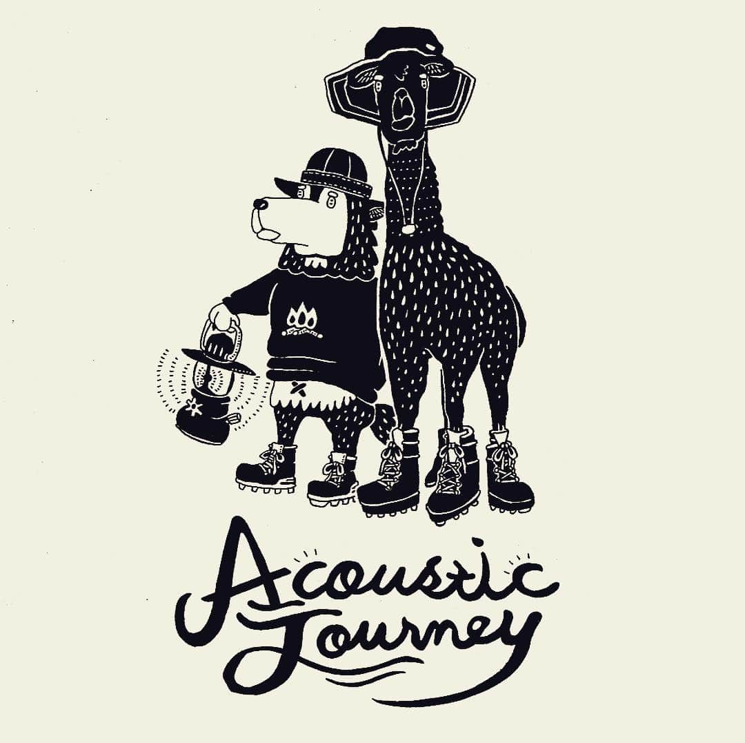 ダイスケのインスタグラム：「Acoustic Journey2019 Official goods character 「リャマ&ウルフ」、「実家のインコ」  ライブもグッズも鋭意仕込み中！  #acoustic  #journey  #trip  #チケット発売中」