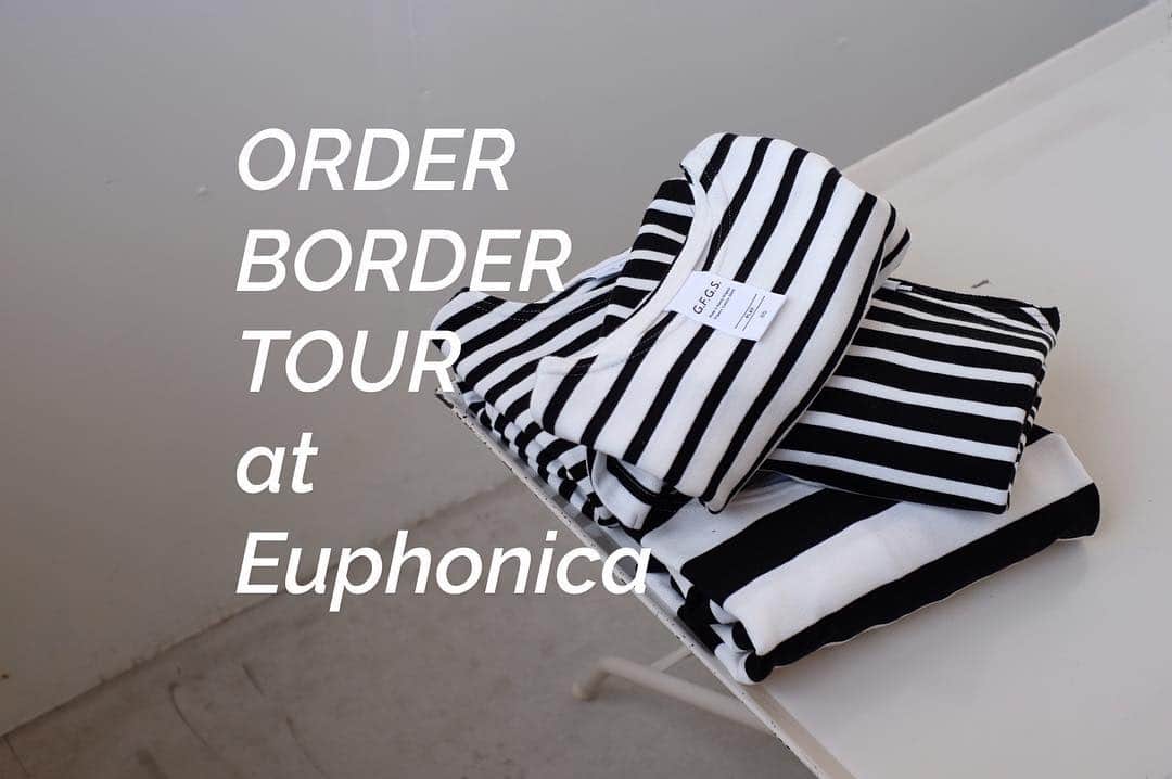 のインスタグラム：「. 受注会のおしらせ  横浜市のEuphonica様( @euphonica_yokohama )は静謐で上質、時間に耐える永続性を大切にされている洋品店です。 G.F.G.S.もここ数年、毎年ORDER BORDER/受注会をご開催いただき毎回大変好評をいただいてきました。 いよいよ明日から今年のORDER BORDER/受注会も開催です。  ORDER BORDER TOUR 2019 会期：2019年3月16日(土)〜24日（日） 場所：〒224-0041　横浜市都筑区仲町台1-33-19（横浜市営地下鉄　仲町台駅　徒歩2分）  3月23日(土)はG.F.G.S. 代表 小栁も在店予定です。(時間は12時から18時頃) お気軽にオーダー等、ご相談下さい。  2019SSに対応した品揃えでG.F.G.S.からも多数サンプルをお届けしております。新作ナバルモデルに加え、2019SS限定カラーでの受注など。この機会に是非お運びください。 . . .  #orderbordertour2019  #gfgs #orderborder #Euphonica #ユーフォニカ #神奈川 #横浜 #横浜市 #ig_yokohama #yokohama #横浜イベント #セレクトショップ #ファッション #オーダー会 #モノトーン #シンプルスタイル #ボーダー好き #白黒 #シンプルライフ #ミニマリスト #ワードローブ #しましま #おきがくらぶ #カスタム #セミオーダー #春服 #買い物 #リピ買い #着心地 #お出かけ」
