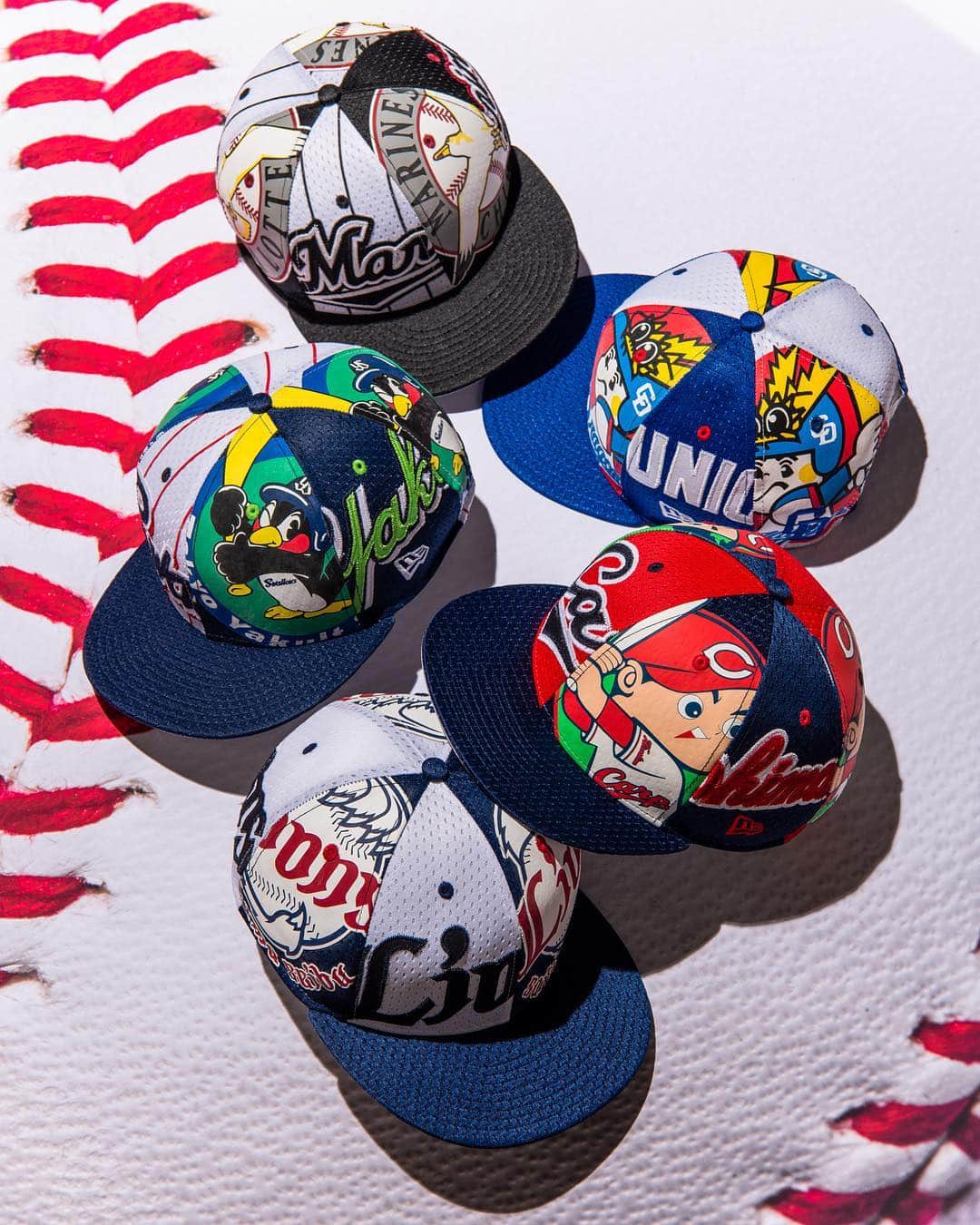 のインスタグラム：「#NewEra #ニューエラ #NewEraJapan #NPB #Collaboration #Cap #9FIFTY #JerseyMesh #広島東洋カープ #東京ヤクルトスワローズ #中日ドラゴンズ #埼玉西武ライオンズ #千葉ロッテマリーンズ」