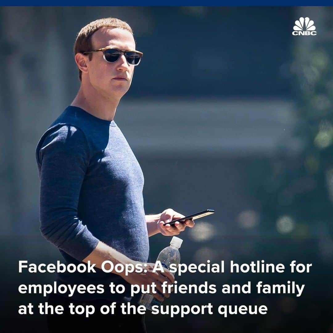 のインスタグラム：「Facebook’s employees and their friends and family are cutting to the front of the line.⁣ ⁣⁣ Facebook has a special internal email hotline commonly referred to as “Oops@” where employees can submit any support queries they have for priority treatment. There is also an online form that can be used for similar purposes.⁣ ⁣ ⁣ Facebook built the tools because employees were taking too much time working on helping solve issues for their friends, one advertiser with friends at the company told CNBC. “So that’s good for us, but bad for other folks,” the advertiser said.⁣ ⁣ ⁣ You can read more about “Oops@,” at the link in bio.⁣ ⁣ *⁣ *⁣ *⁣ *⁣ *⁣ *⁣ *⁣⁣ #Facebook #Oops #Support #Perks #Employee #Personnel #Tech #Technology #SiliconValley #News #CNBCTech #CNBC」
