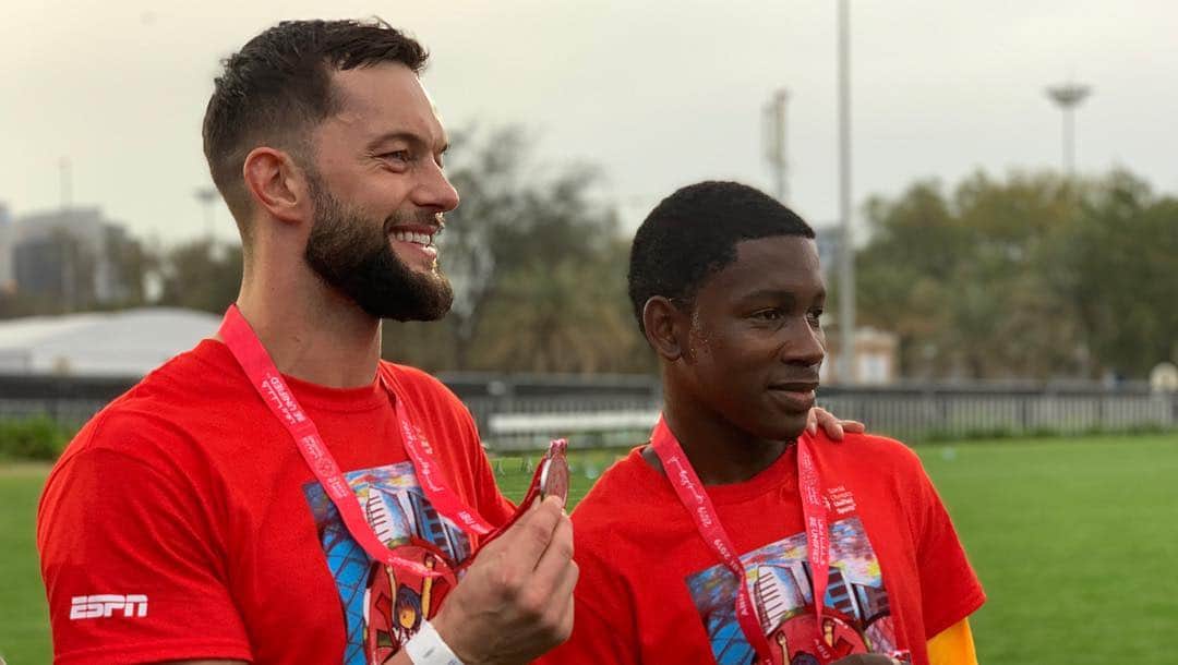 WWEさんのインスタグラム写真 - (WWEInstagram)「@finnbalor took part in today’s @worldgamesad Unified Soccer Match in Abu Dhabi! Looks like he might have a future as a defender!」3月15日 23時30分 - wwe