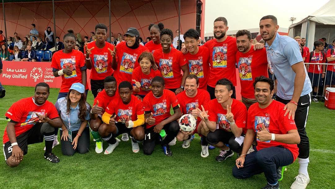 WWEさんのインスタグラム写真 - (WWEInstagram)「@finnbalor took part in today’s @worldgamesad Unified Soccer Match in Abu Dhabi! Looks like he might have a future as a defender!」3月15日 23時30分 - wwe