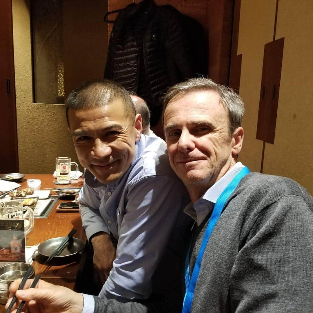 平山ユージさんのインスタグラム写真 - (平山ユージInstagram)「A picture with Marco Scolaris President of IFSC✌️I remember he was a coach,he was a photographer 30 years ago..And I’m happy that he still climb sometime!!!! We are facing Tokyo 2020 Olympic game now but I know someone was dreaming since 30 years ago....Well in a couple of year Dream will come truth Marco!!! @ifsclimbing  #plenaryassembly #tokyo」3月15日 23時59分 - yuji_hirayama_stonerider