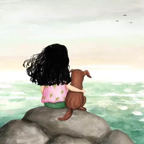 のインスタグラム：「As as child I looked forward to my mom reading me bedtime stories. I would reread them and reread them. And I can't wait to bring to you guys one such story about a little girl and her dog. Coming soon.」