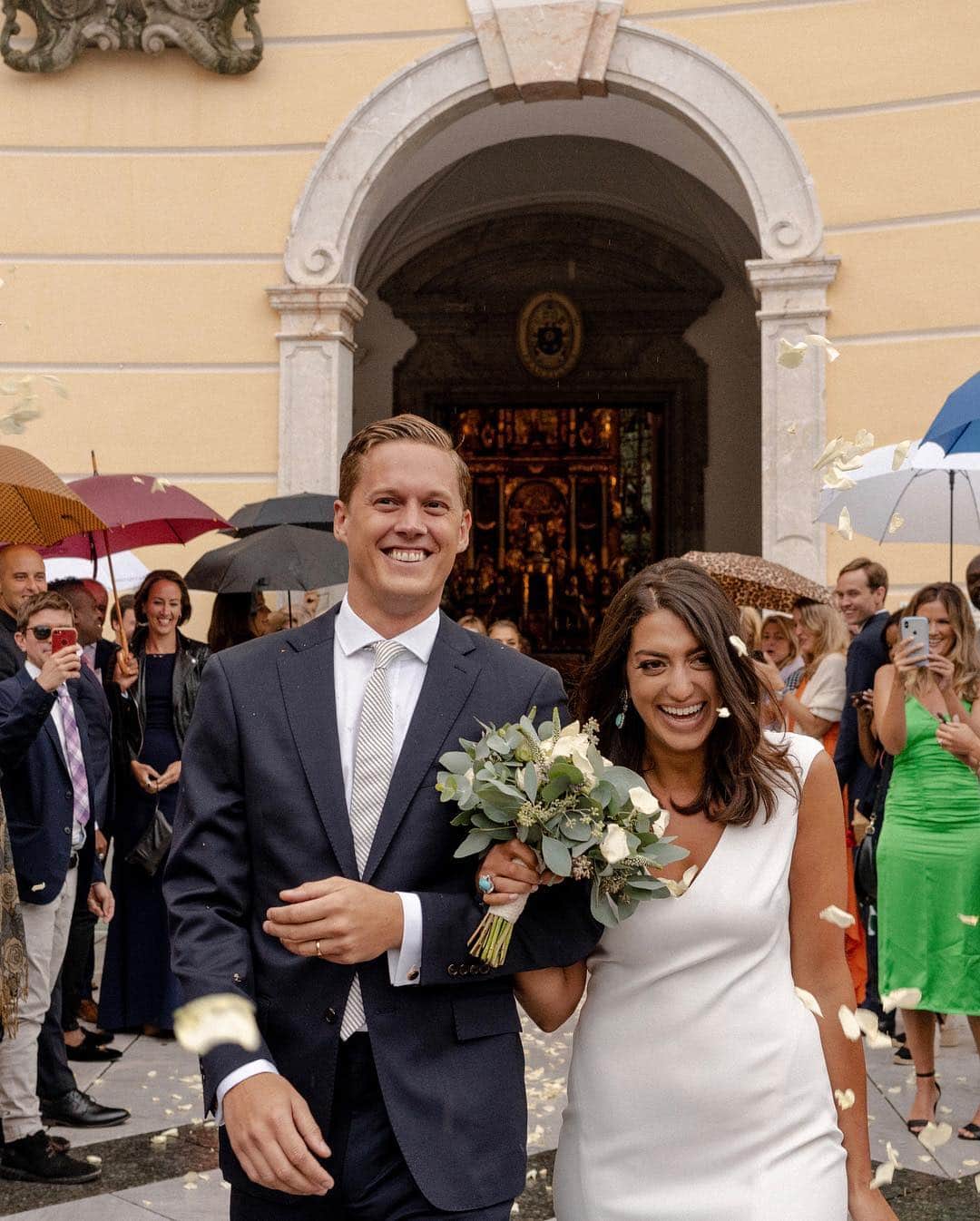 のインスタグラム：「#HowWeSutton | Jasper & Sarvie “The wedding was in a very small town in Austria called Mondsee; my family found refuge there after the Iranian revolution. My grandfather was very involved in the community and helped to restore the church where Jasper and I were married; which happens to be the church where Maria and Capt. Von Trapp get married in The Sound of Music.” | photos of @sarvie & @jasperstapleton by @lovebyhailley」
